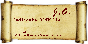 Jedlicska Ofélia névjegykártya